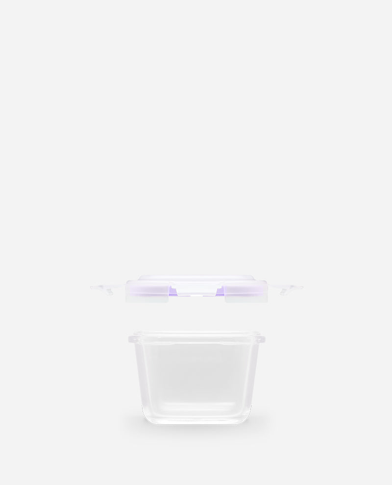 CONTAINER GLASS BABY SQUARE 160ML MINI 2 PCS SET