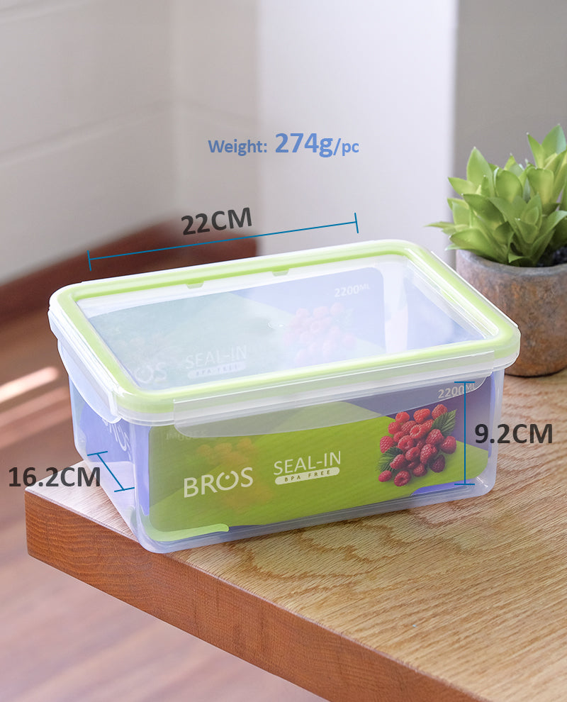 2200ML RECTANGULAR X 2
