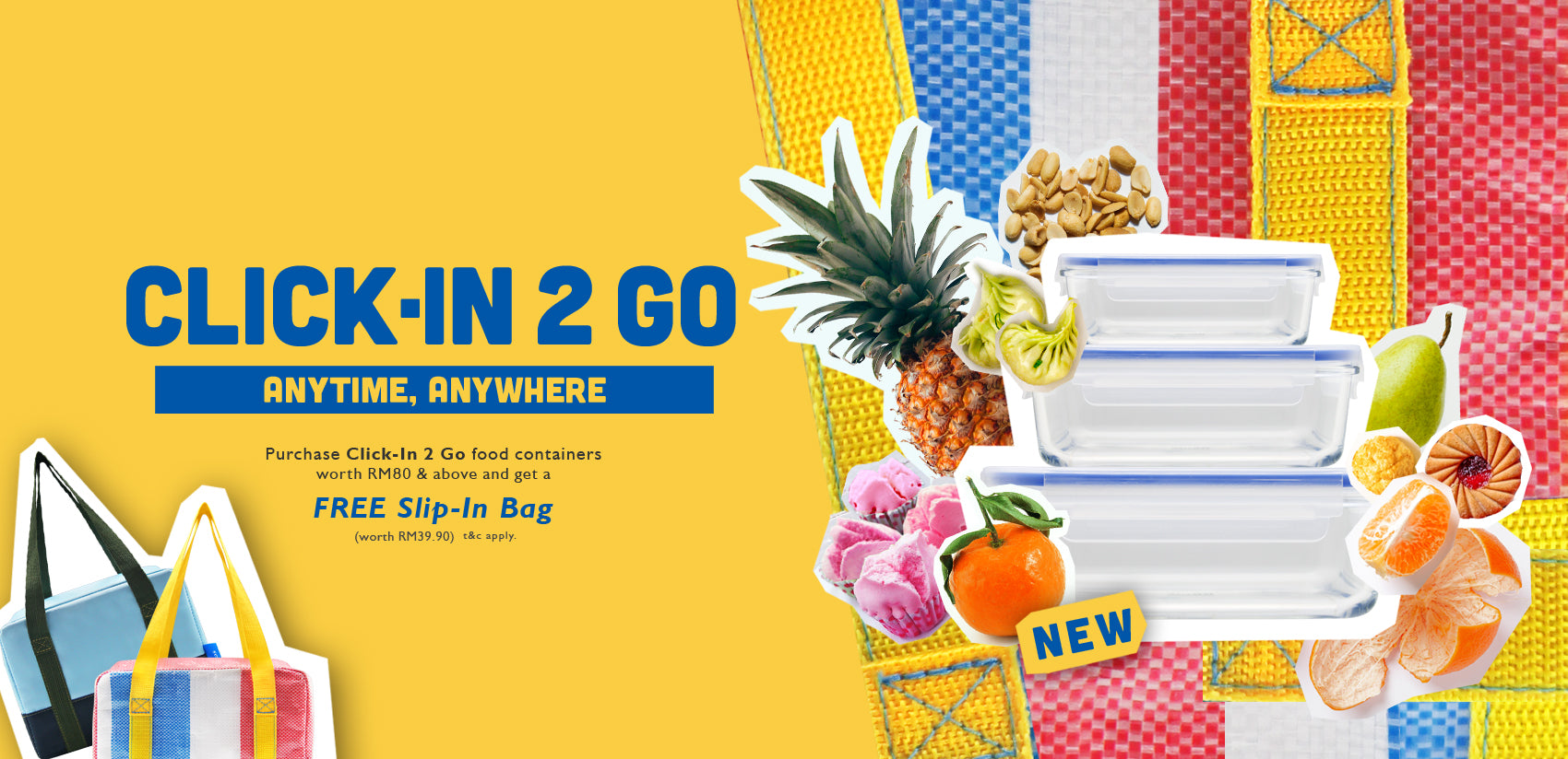 NEW! CLICK-IN 2 GO ANYTIME, ANYWHERE