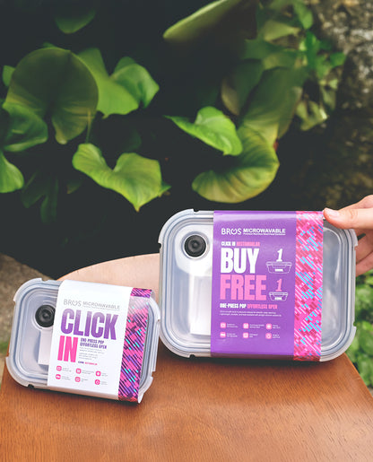 [VALUE PACK] CONTAINER SUS304 CLICK-IN-3 RECTANGULAR