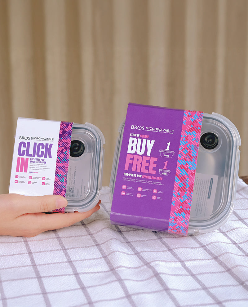 [VALUE PACK] CONTAINER SUS304 CLICK-IN-3 SQUARE