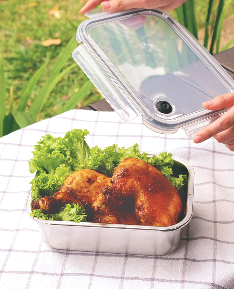 CONTAINER SUS304 CLICK-IN-3 RECTANGULAR 1700ML