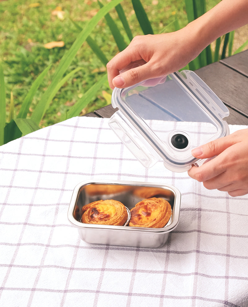 CONTAINER SUS304 CLICK-IN-3 RECTANGULAR 420ML