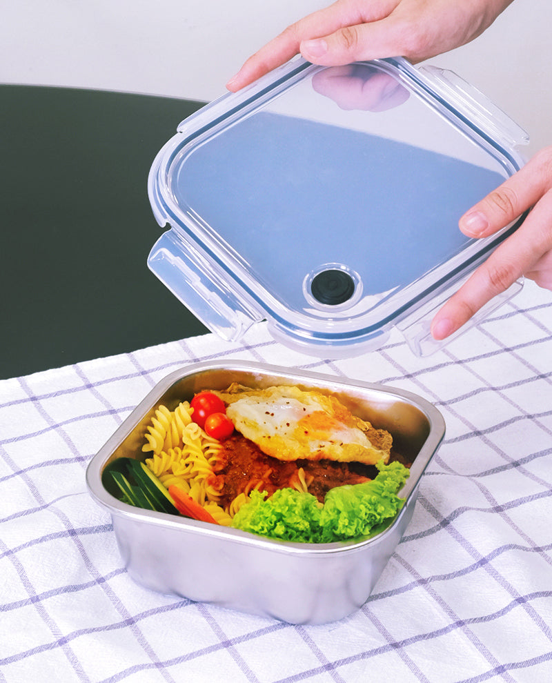 CONTAINER SUS304 CLICK-IN-3 SQUARE 1350ML