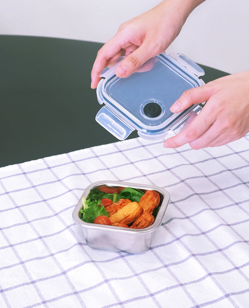 CONTAINER SUS304 CLICK-IN-3 SQUARE 360ML