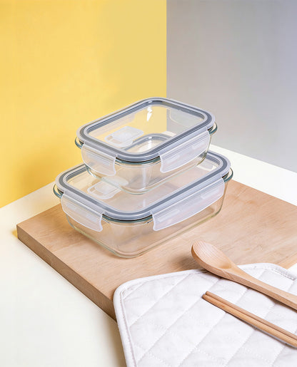 CONTAINER GLASS CLICK-IN-5 RECTANGULAR BUY 1500ML FREE 650ML