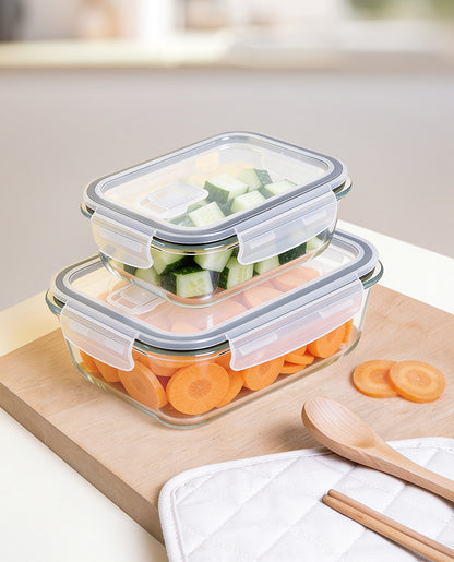 [BUY 1 FREE 1] GLASS CLICK-IN RECTANGULAR BUNDLE SET