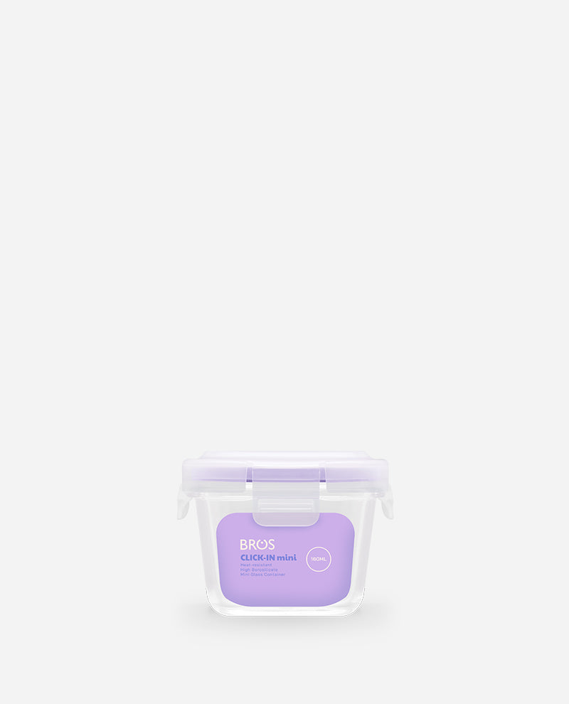 CONTAINER GLASS BABY SQUARE 160ML MINI 2 PCS SET