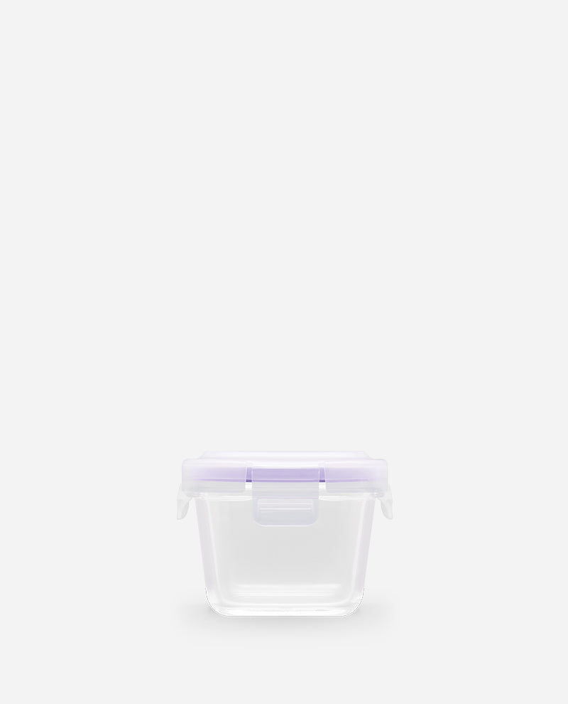 CONTAINER GLASS BABY SQUARE 160ML MINI 2 PCS SET