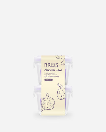 CONTAINER GLASS BABY SQUARE 160ML MINI 2 PCS SET