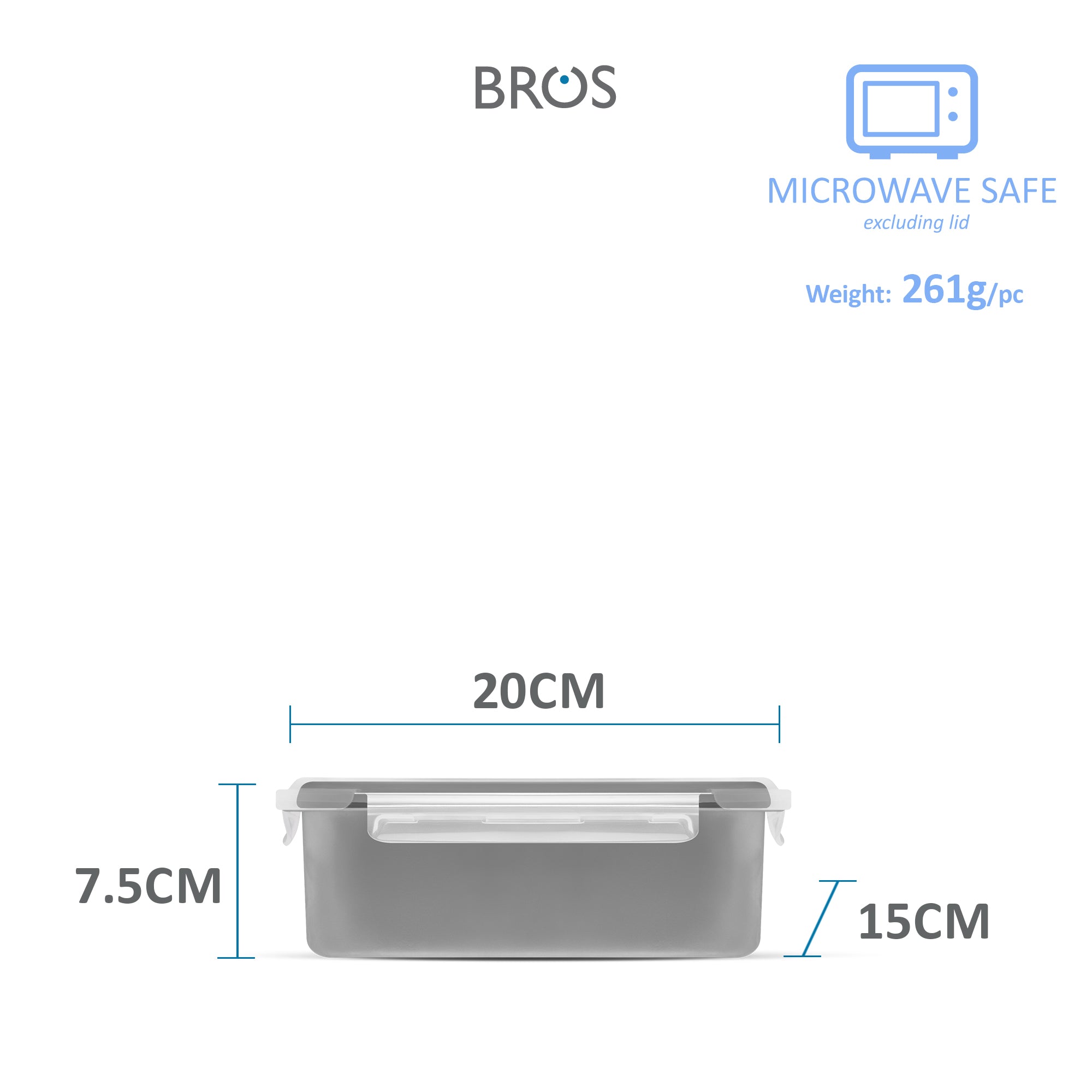 SET CLICK-IN-3 RECTANGULAR 1200ML 420ML