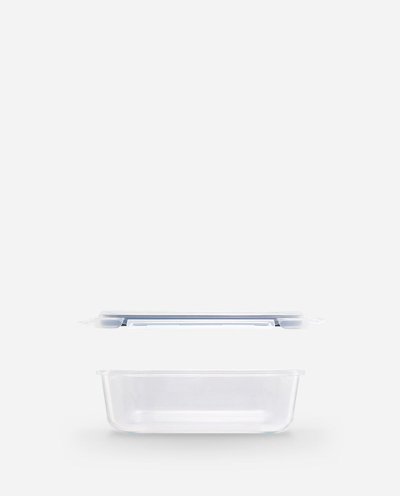 CONTAINER GLASS CLICK-IN-4 RECTANGULAR 1000ML
