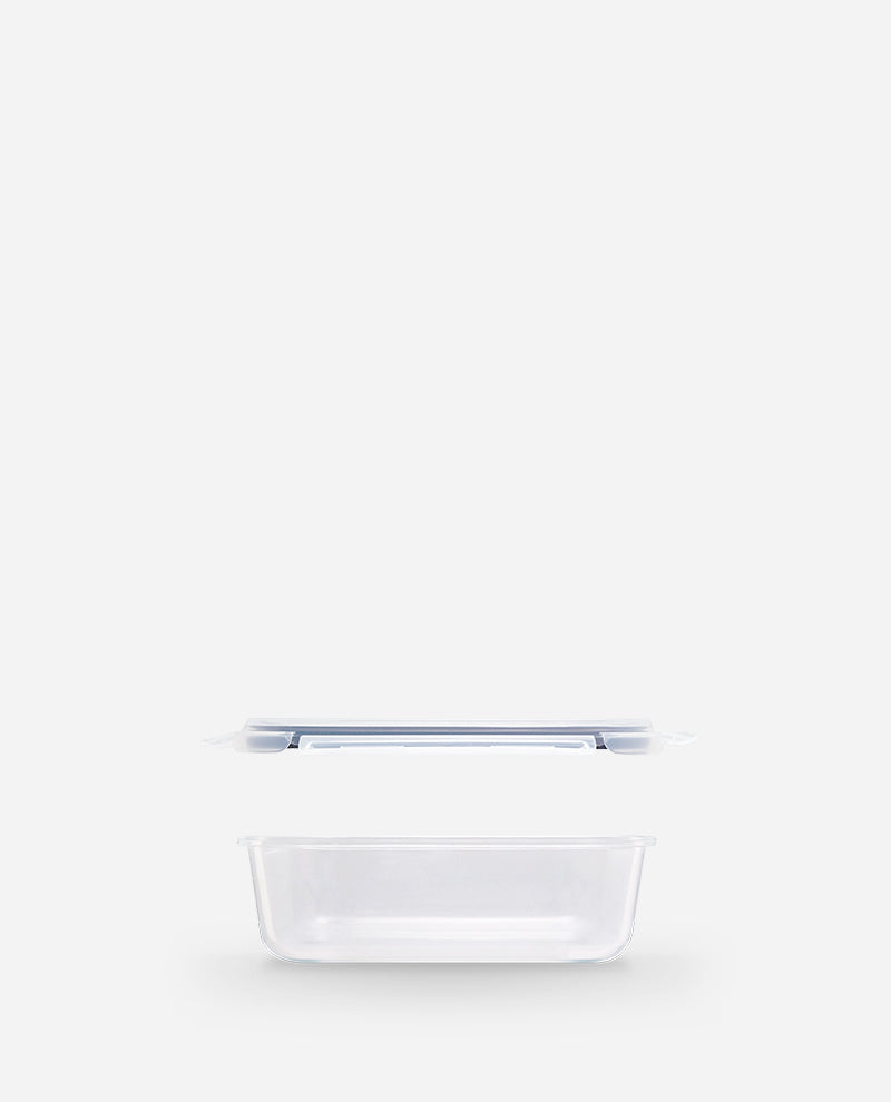 CONTAINER GLASS CLICK-IN-4 RECTANGULAR 650ML