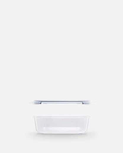 CONTAINER GLASS CLICK-IN-4 RECTANGULAR 650ML