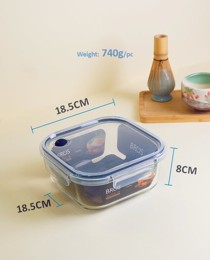 CONTAINER GLASS CLICK-IN-4 SQUARE BUY 1200ML FREE 300ML