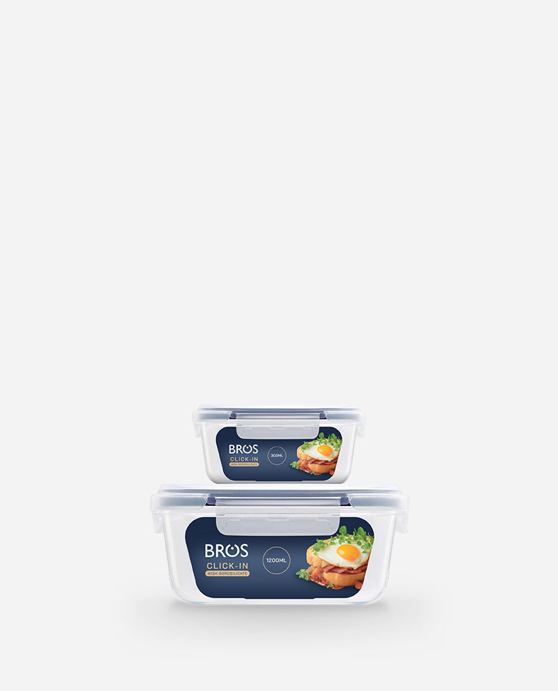 CONTAINER GLASS CLICK-IN-4 SQUARE BUY 1200ML FREE 300ML