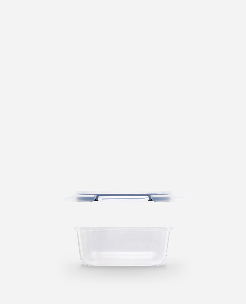 CONTAINER GLASS CLICK-IN-4 SQUARE 800ML