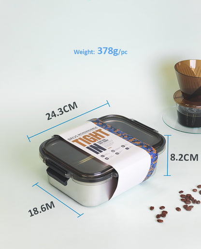 CONTAINER SUS304 TIGHT-IN RECTANGULAR 1800ML