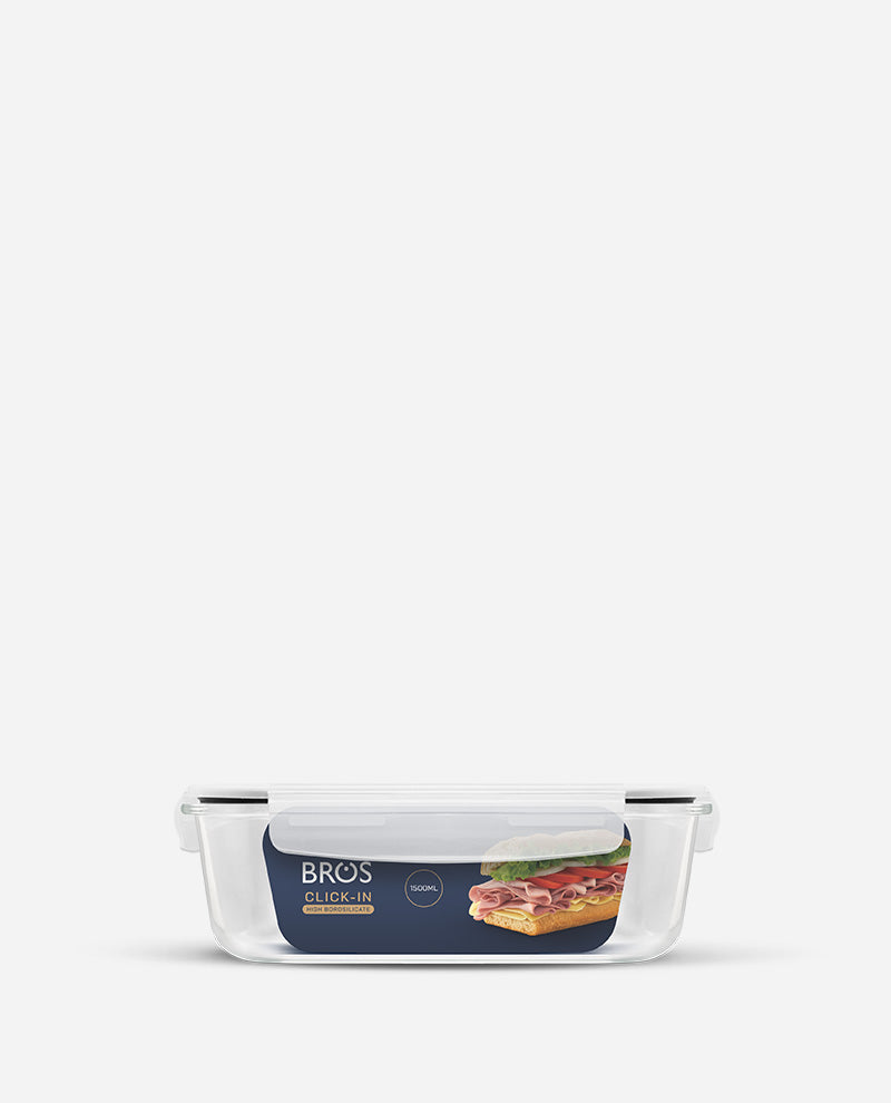 CONTAINER GLASS CLICK-IN-5 RECTANGULAR BUY 1500ML FREE 650ML
