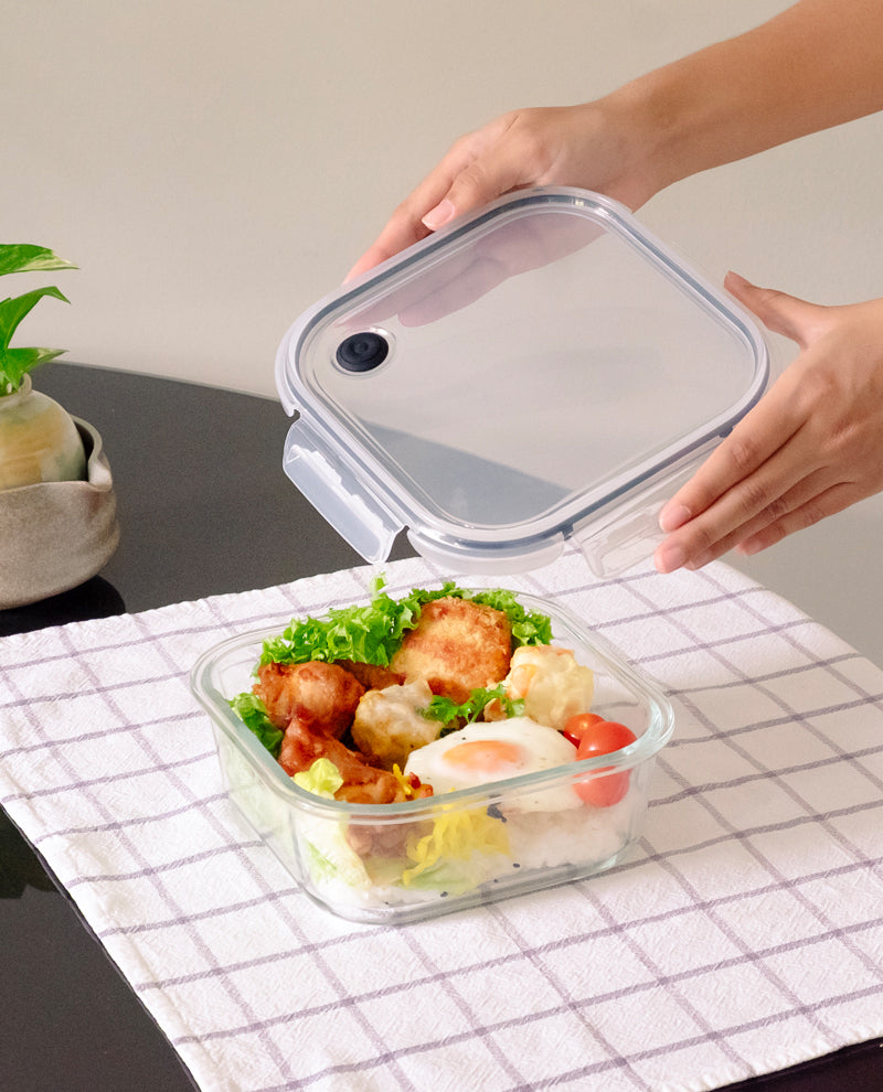 CONTAINER GLASS CLICK-IN-4 SQUARE BUY 1200ML FREE 300ML